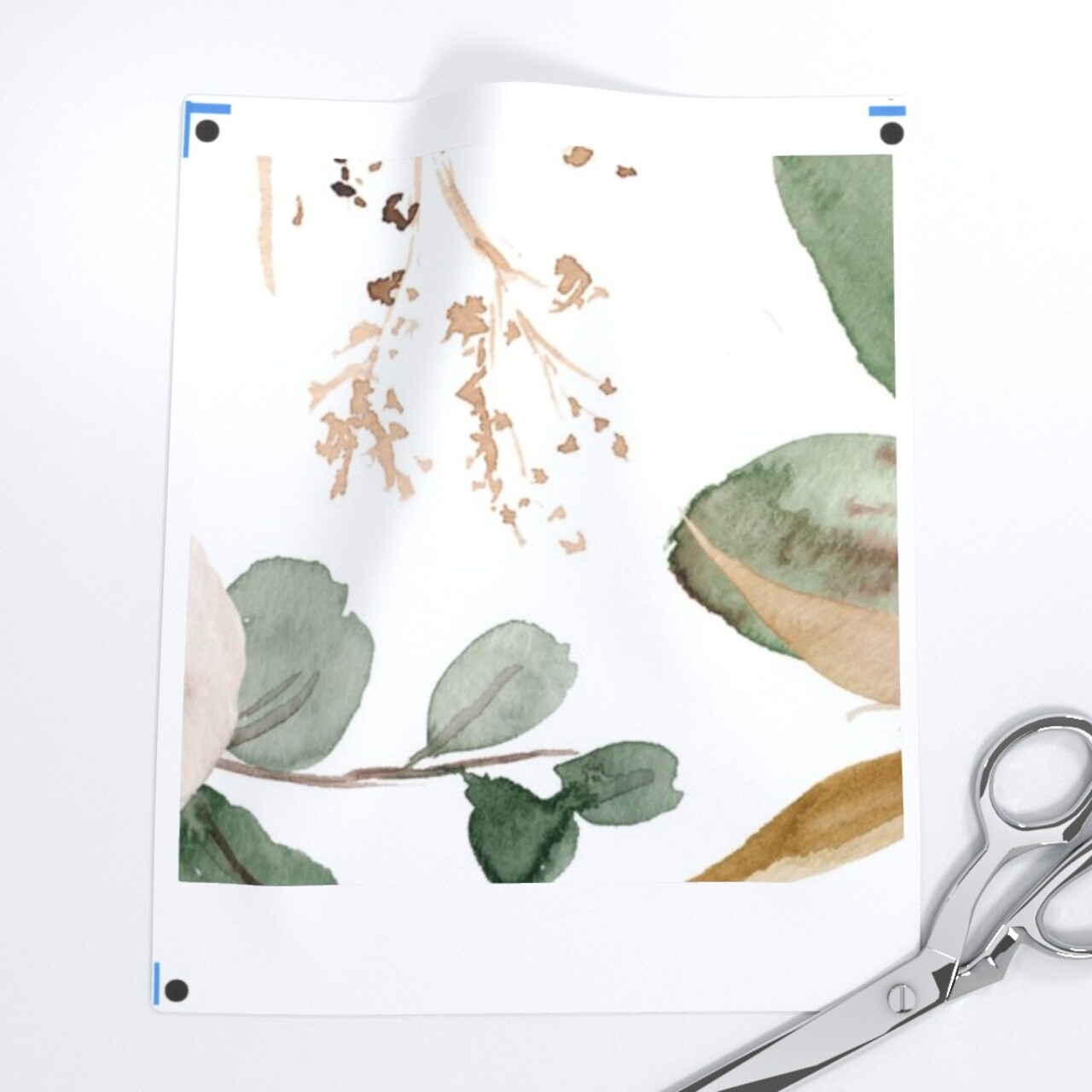 Romantic Magnolia Oversized Flowers Watercolor Modern Feminine Cream Green Bronze Custom Removable Wallpaper by Spoonflower Peel & Stick Wallpaper 2FT Wide